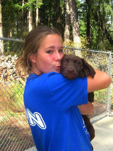 63Jen with Lab Pup